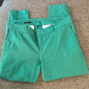 Green Crop Skinny Leg Pants - Size 12